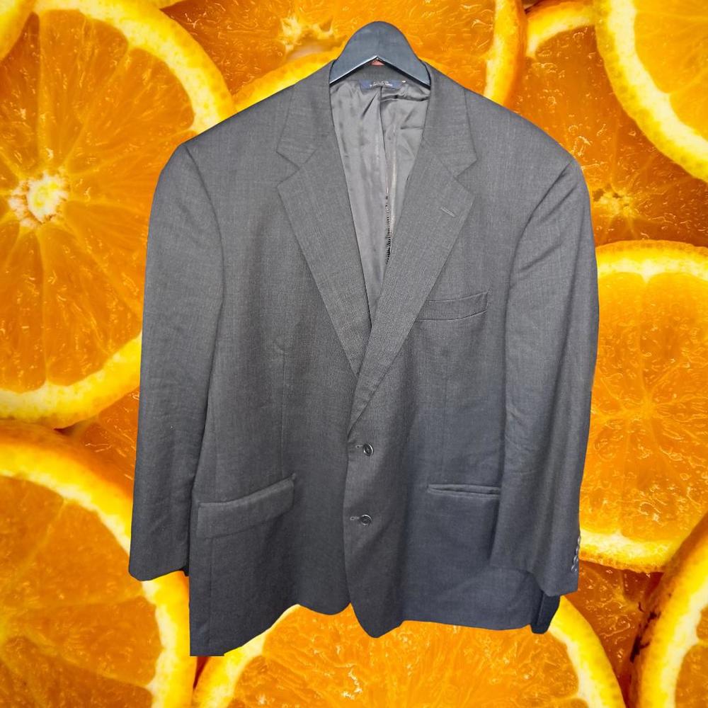 Brooks Brothers 1818‎ Madison Black 100% Wool Blazer Size 48LX43W